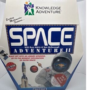 Knowledge Adventure Space Adventure II CD ROM Buzz Aldrin Tom McDonoug Jumpstart